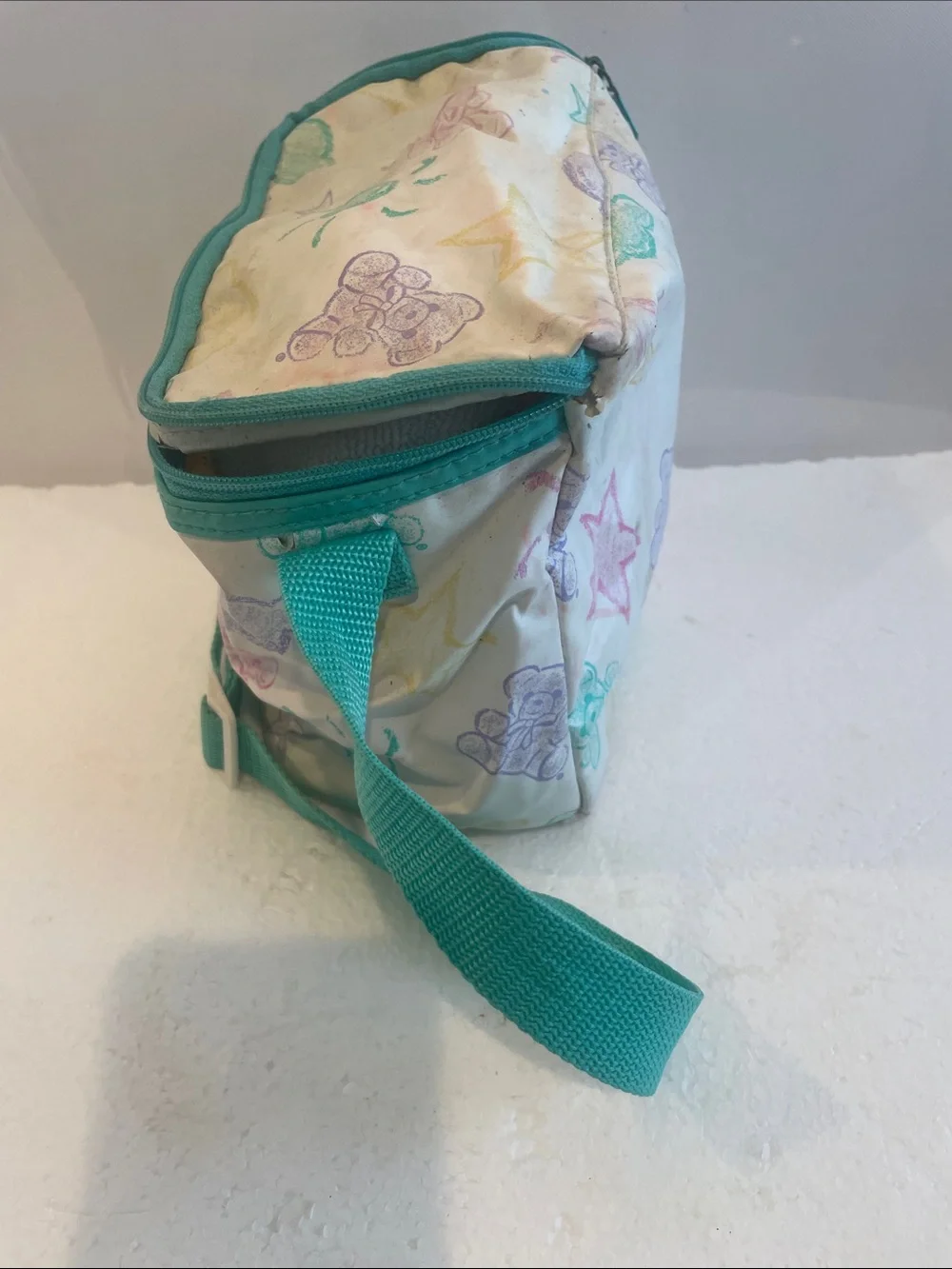 Vintage baby insulated Crossbody Cooler Bag adjustable strap bears sun stars